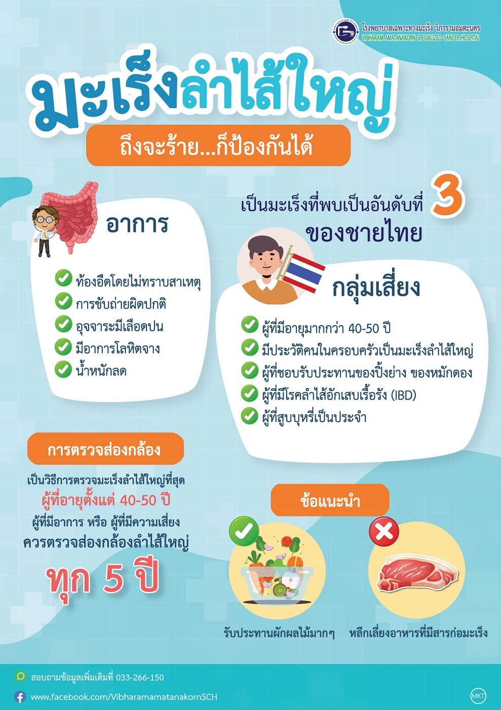 มะเร็งลำไส้ใหญ่ ถึงจะร้ายก็ป้องกันได้